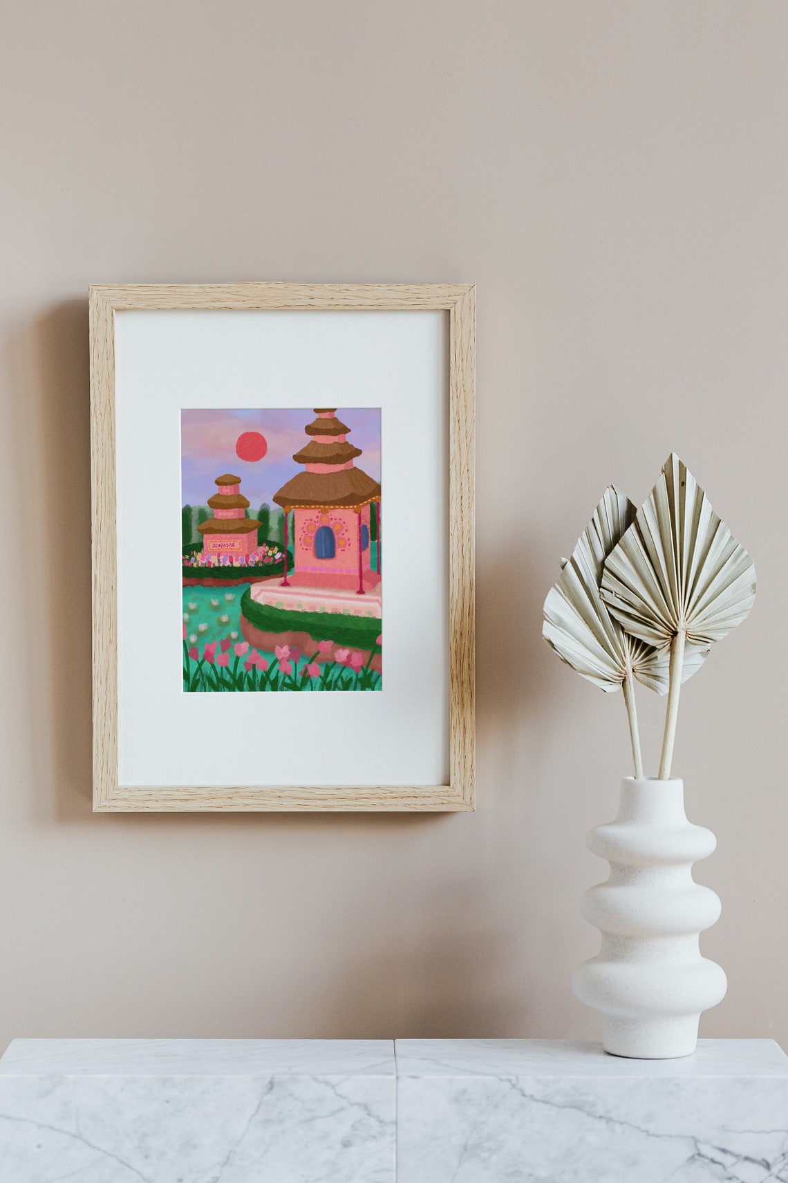 Bali Travel Poster, Denpasar Indonesia Art Print - Image 5
