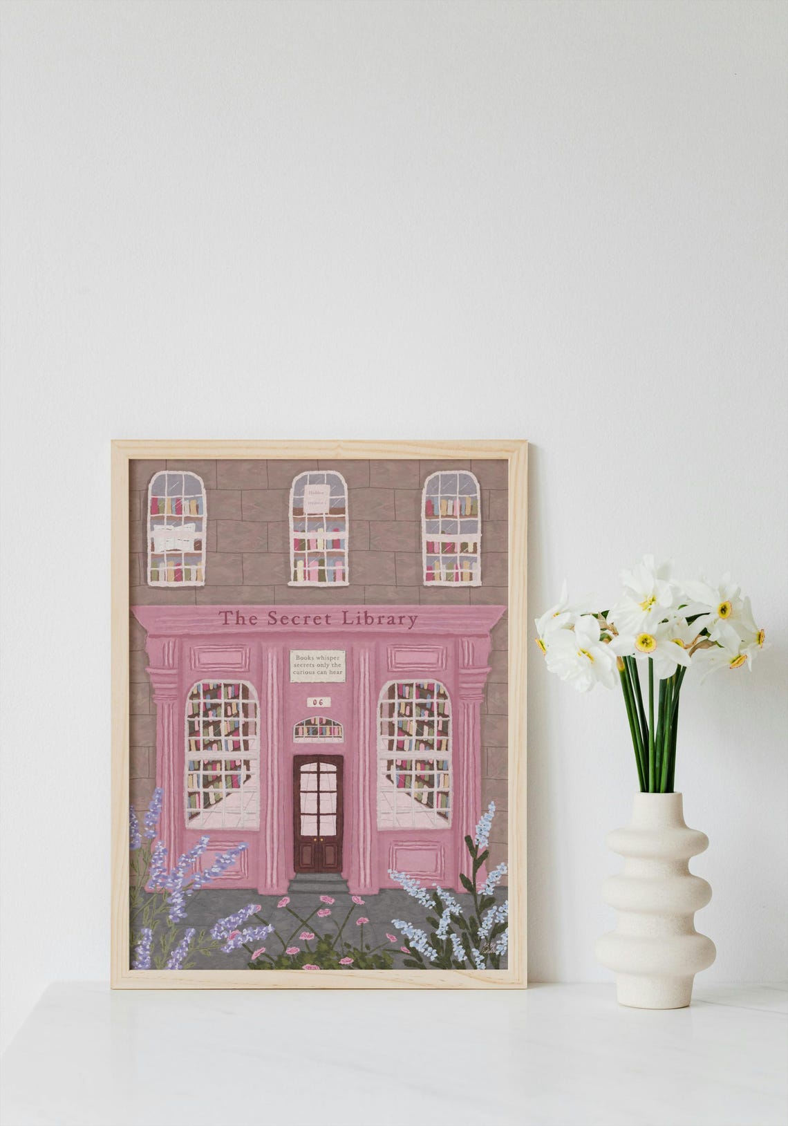 Book Store Floral Art Print, Bookshop Decor - Image 2