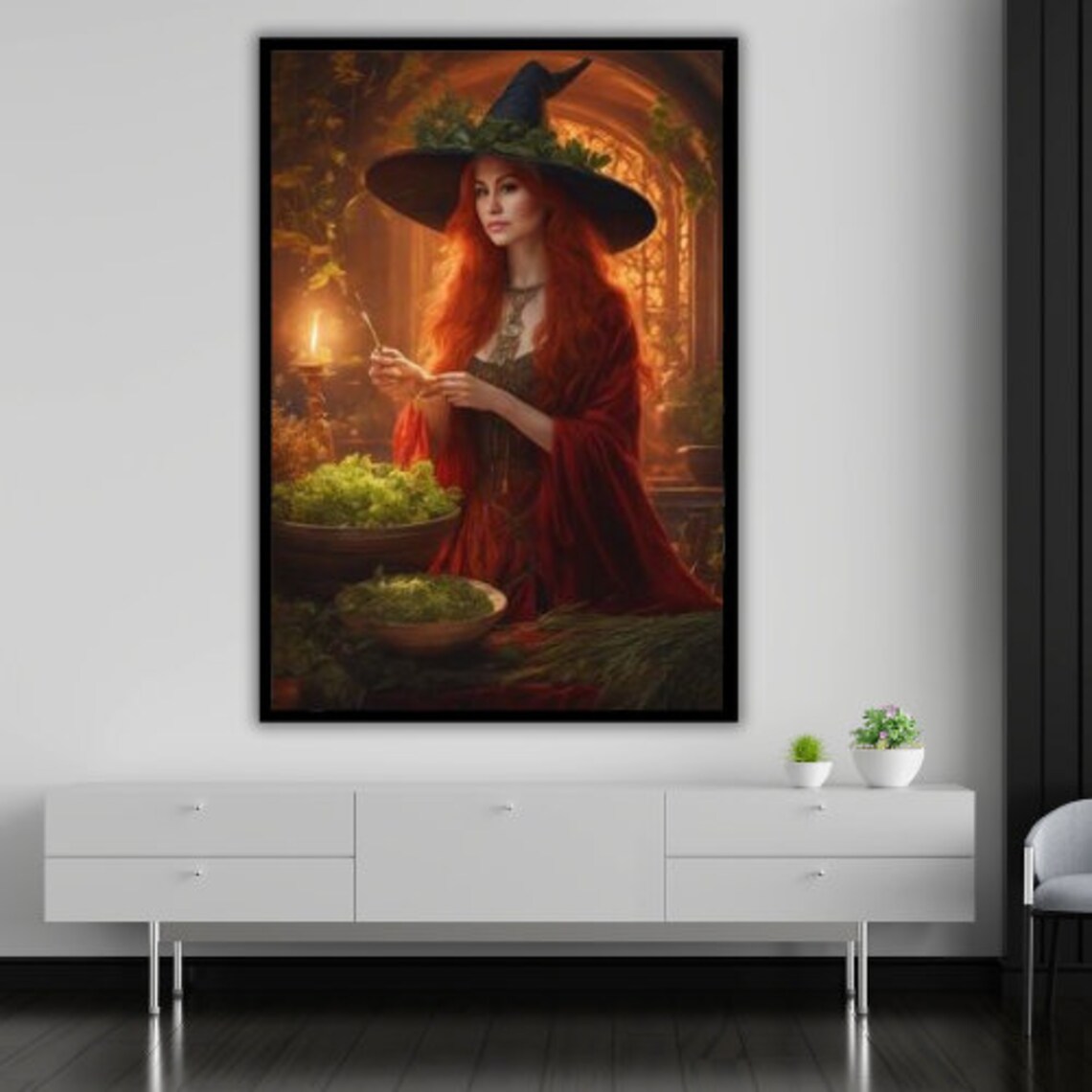 Witch On Broomstick, Halloween Decor Gift For Her - Image 4