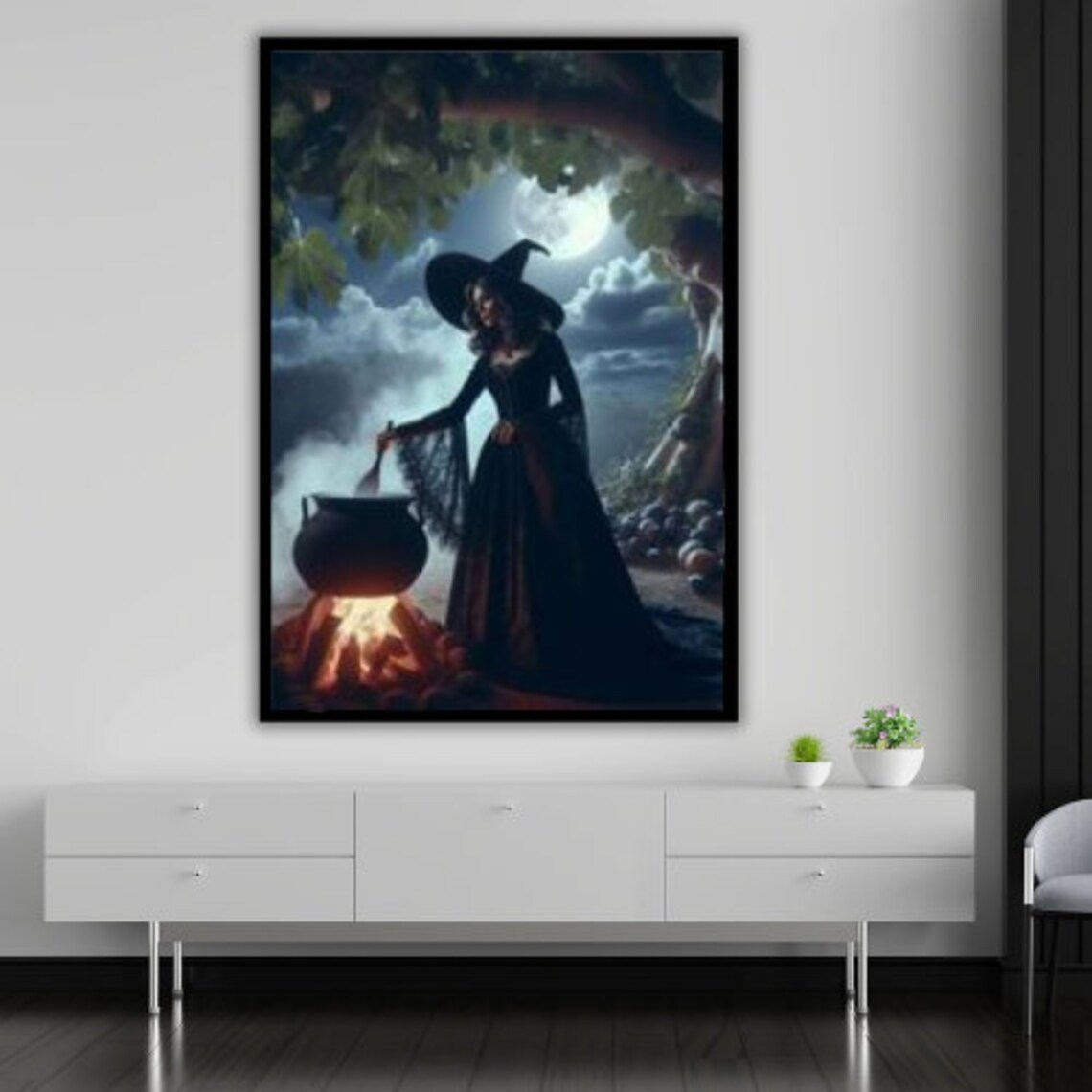 Creepy Halloween Artwork, Gift for Horror Fan - Image 4