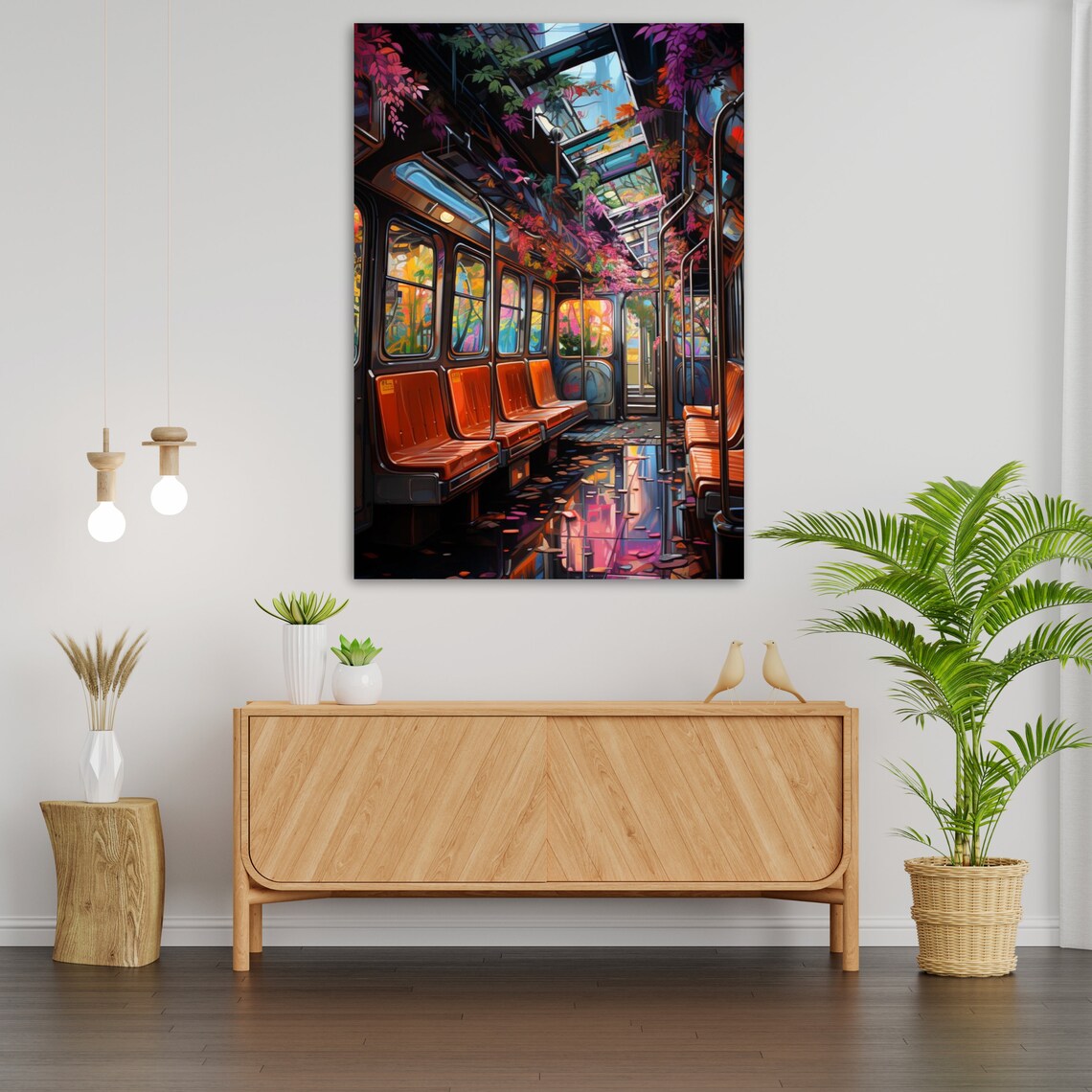 Train Wall Art Vintage Train Decor Train Engine Painting Railroad Wall Decor Train Lover Gift - Image 4