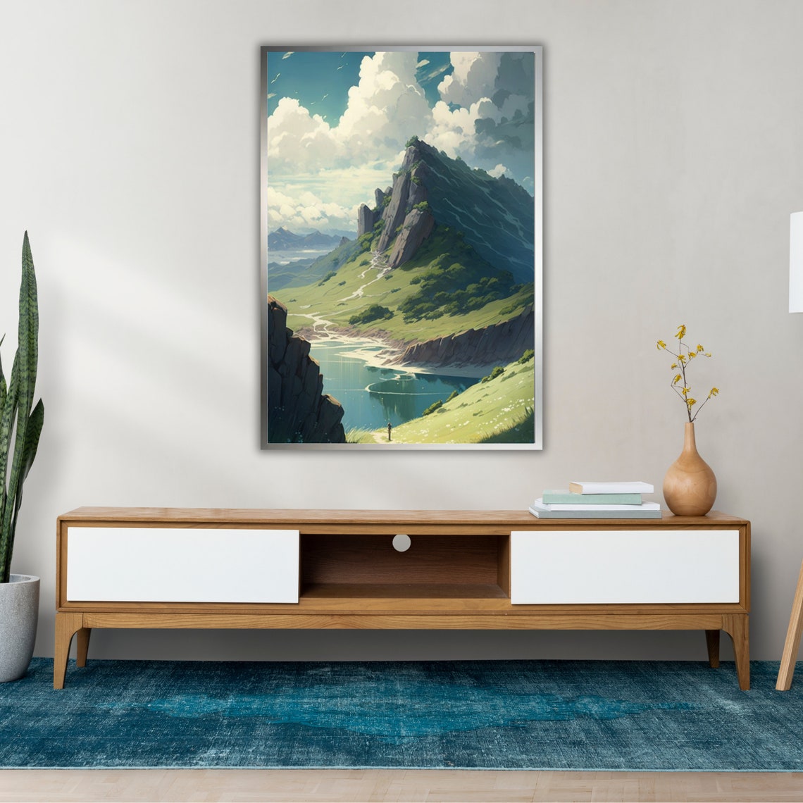 Scenic Mountain Landscape Wall Art Ready To Hang Nature Print Decor Mountain Artwork Home Wall Decor - Image 2