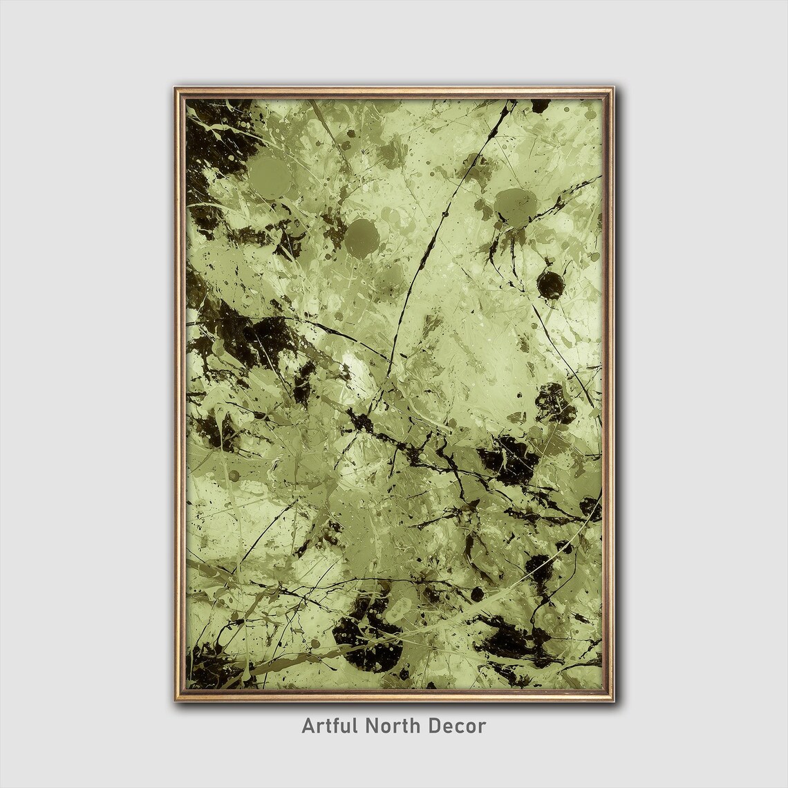 Abstract Paint Splashes Art Print, Minimalist