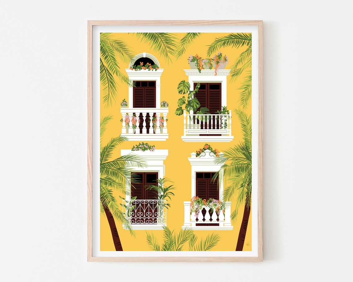 Puerto Rico Wall Art, Boricua Latin Art Print