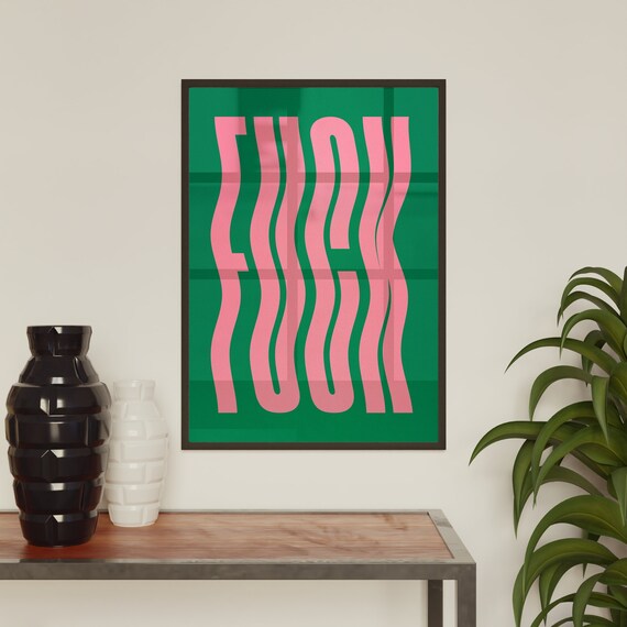 Favorite Word Tropical Wavy Edition Pop Typography Poster Art Print
