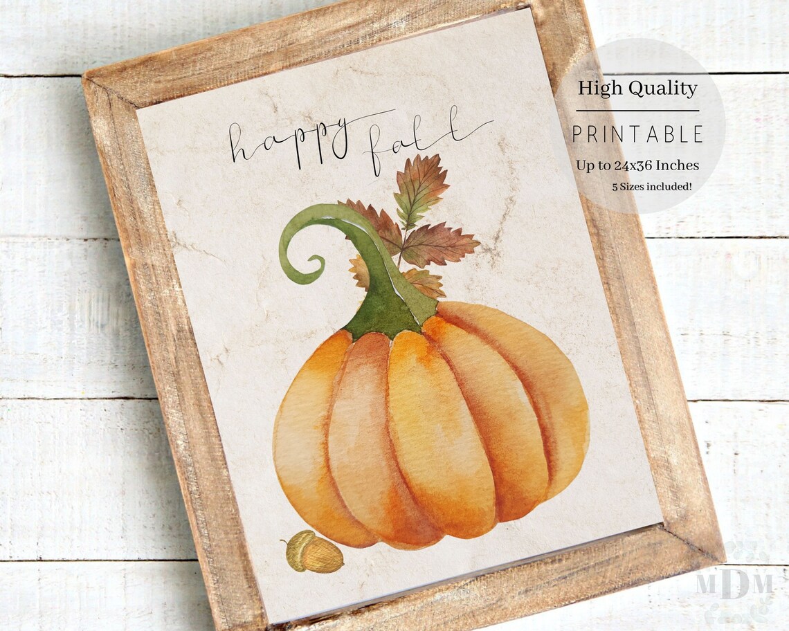 Happy Fall Quote, Modern Farmhouse Decor - Image 2