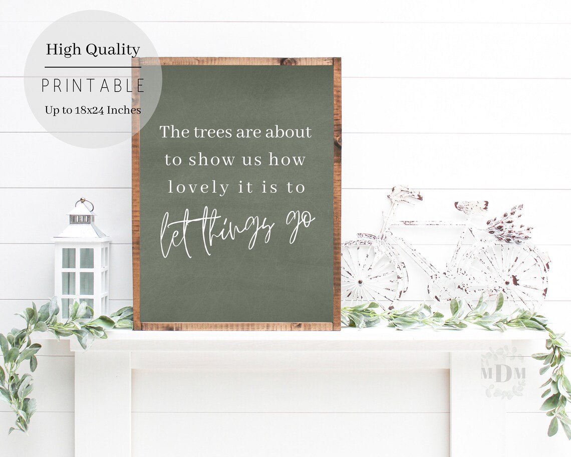 Fall Quote Art Print, Trees Are About To Show Us - Image 5