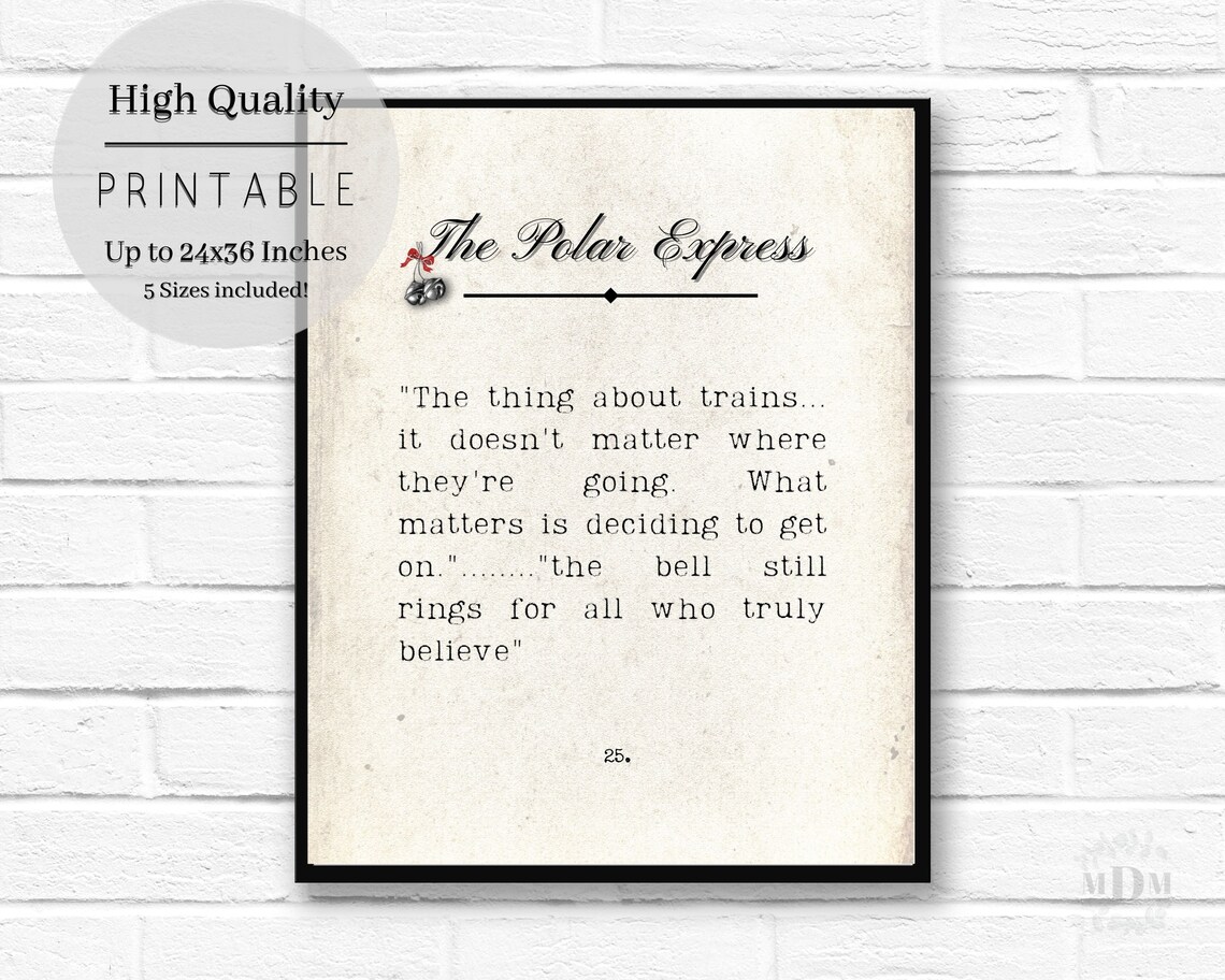 Polar Express Sign, Farmhouse Christmas Poster Print - Image 3