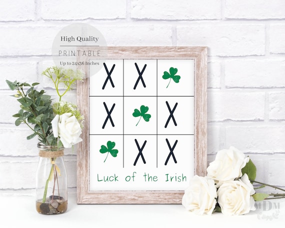 Lucky Clovers St Patricks Day Farmhouse Art Print
