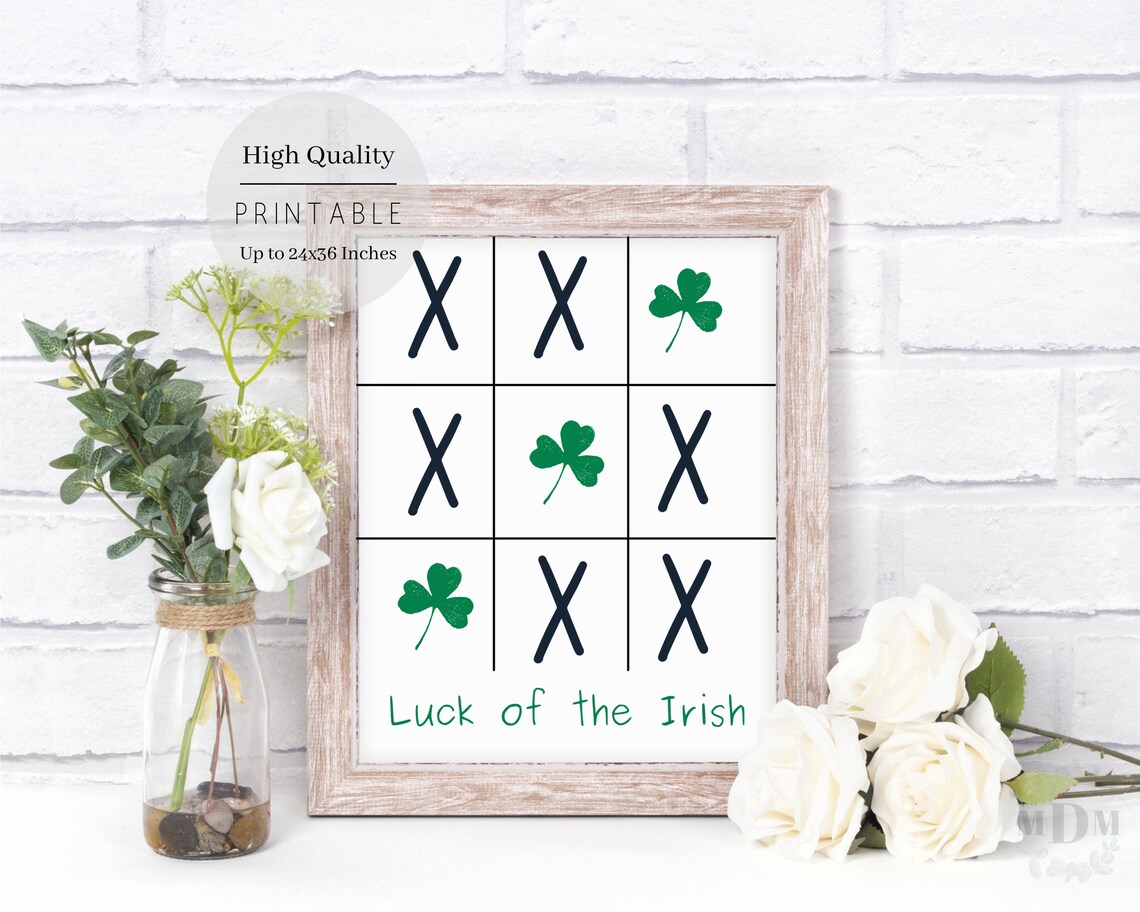 Lucky Clovers St Patricks Day Farmhouse Art Print