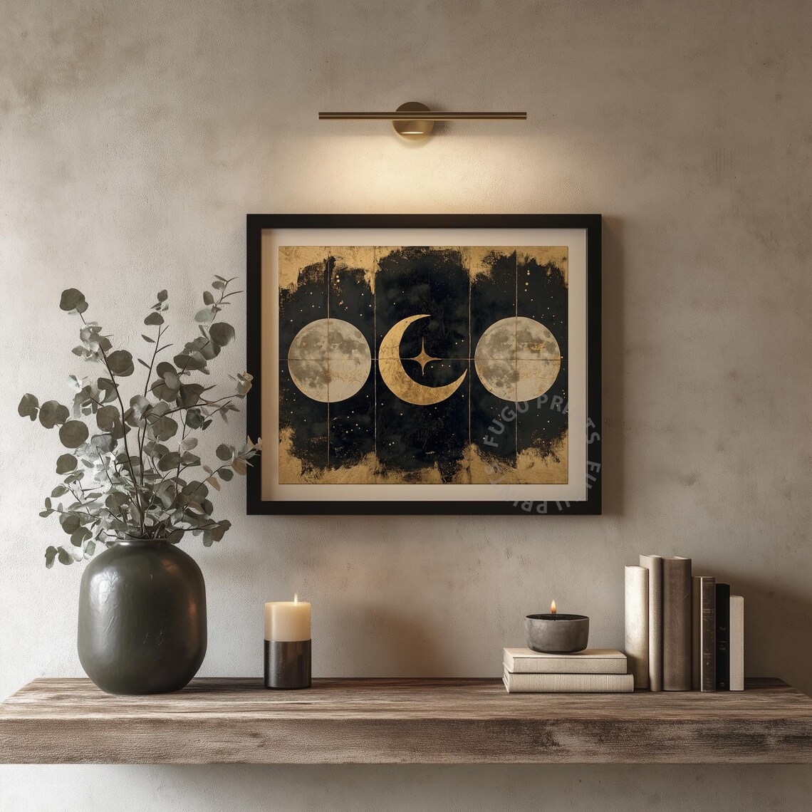 Moon Phases Art, Gold Celestial Astrology Decor - Image 4
