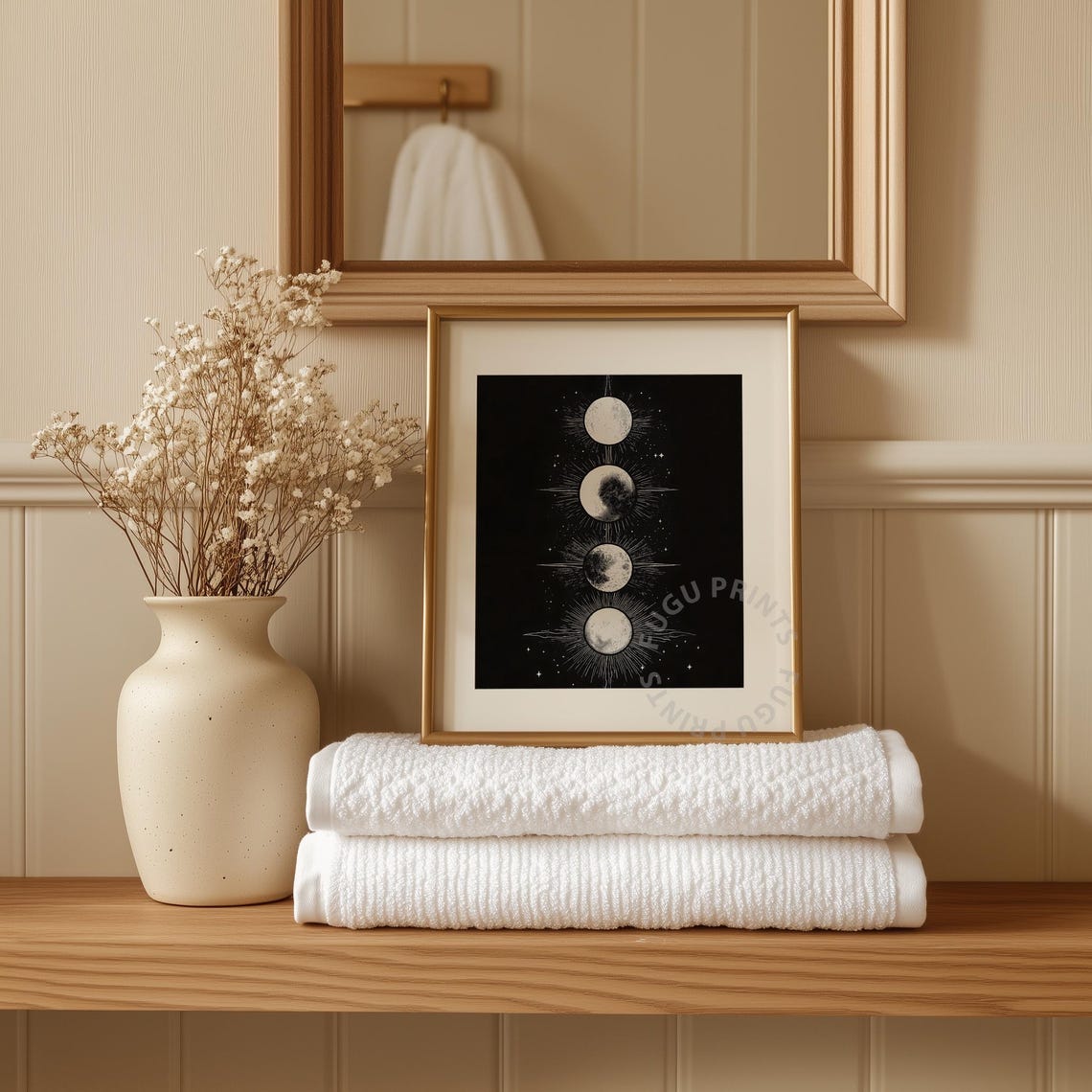 Moon Phases Boho Lunar Art Print - Image 3