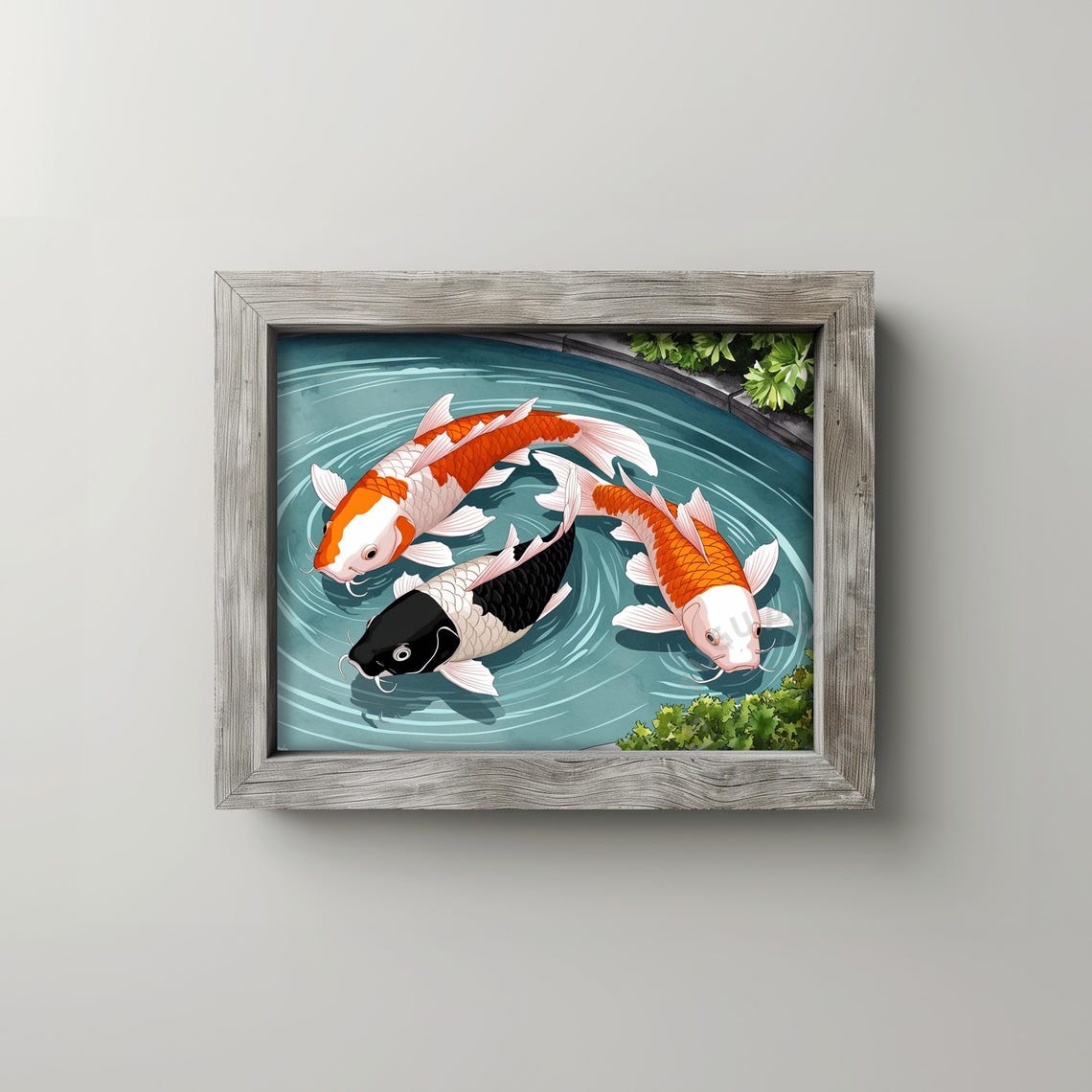Koi Fish Japanese Zen Home Decor Art - Image 2