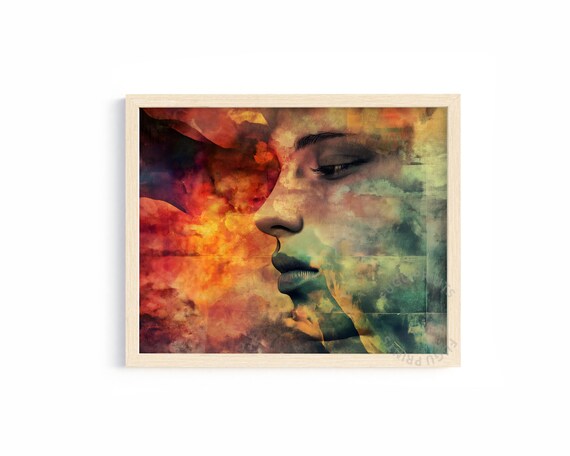 Abstract Woman Modern Face Portrait