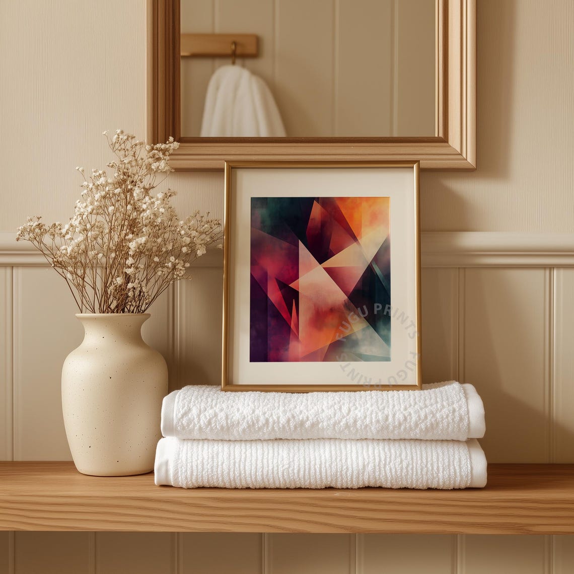 Geometric Abstract Art Modern Art Print Colorful Wall Decor Triangle Art Contemporary Home Office Art 159 - Image 3