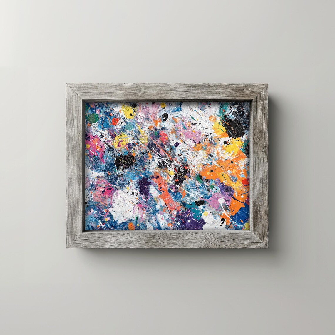 Abstract Expressionism, Colorful Splatter Art Print - Image 2