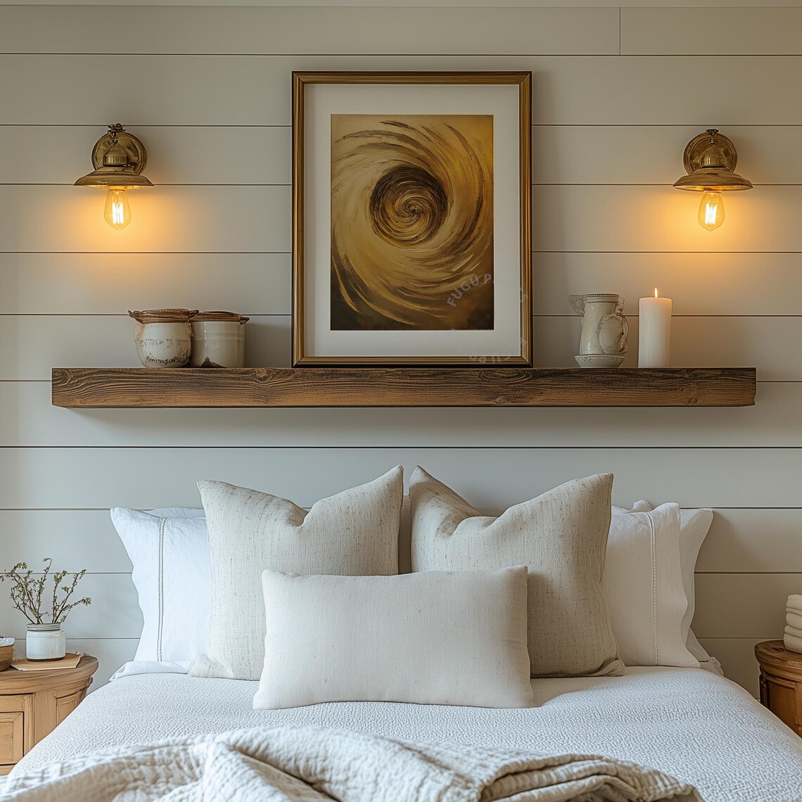 Gold Abstract Art Vortex Impasto Wall Art 146 - Image 2