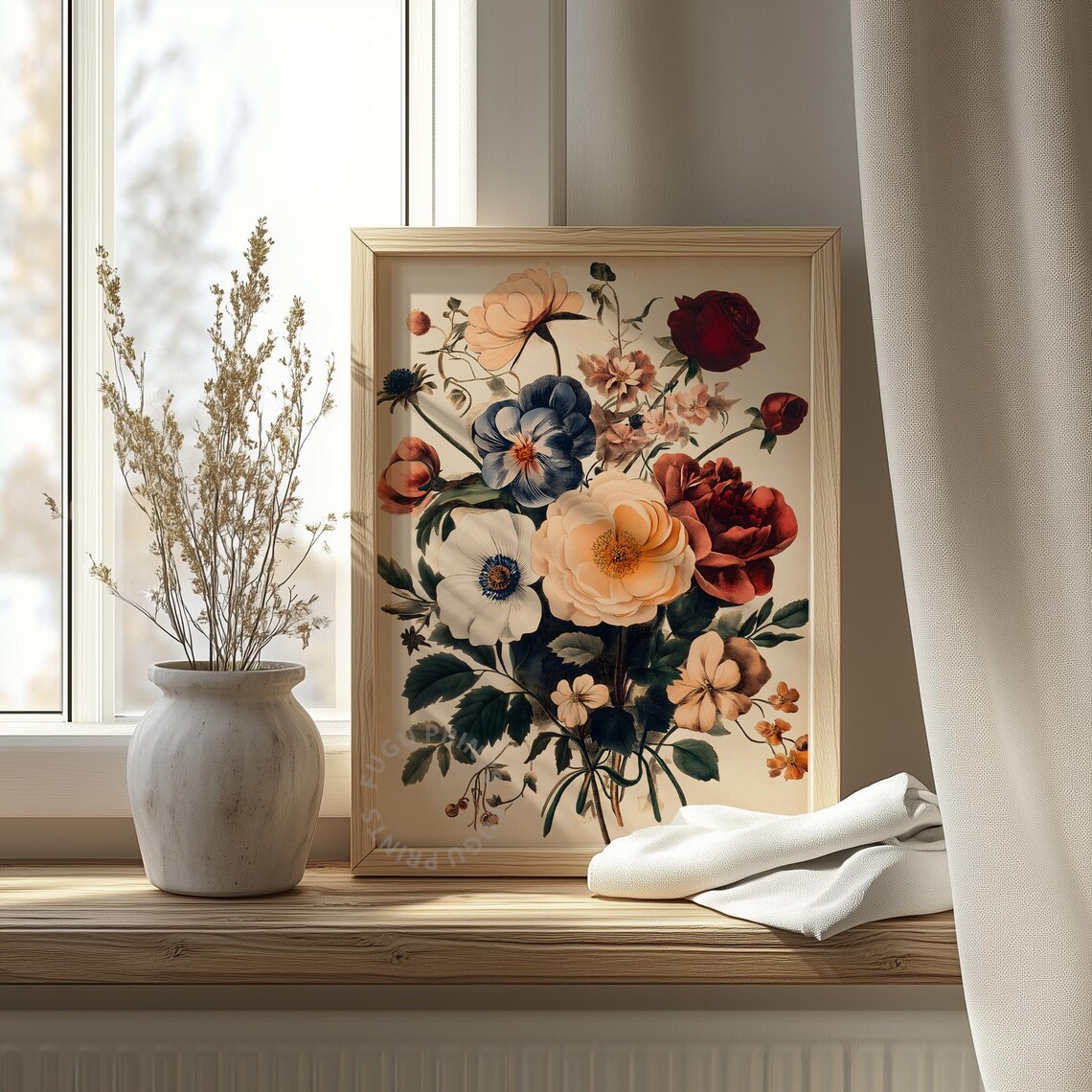 Botanical Print Vintage Flower Bouquet Art Print - Image 4
