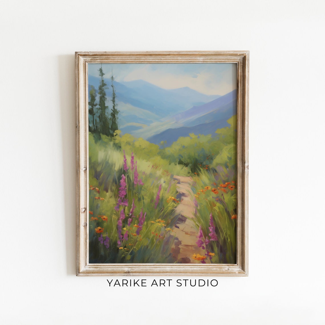 Mountain Wildflower Trail Purple Lupines Blue Peaks Spring Poster - Image 6