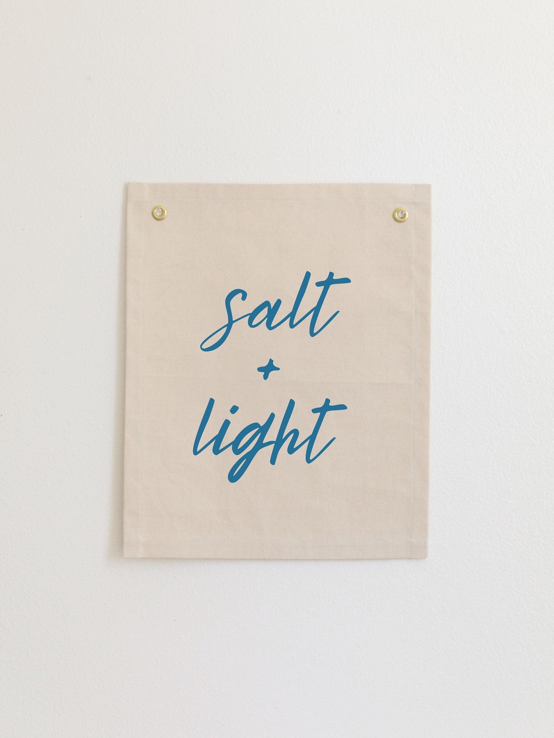 Salt and Light Black Script Canvas Flag Wall Art for Christian Home - Image 3