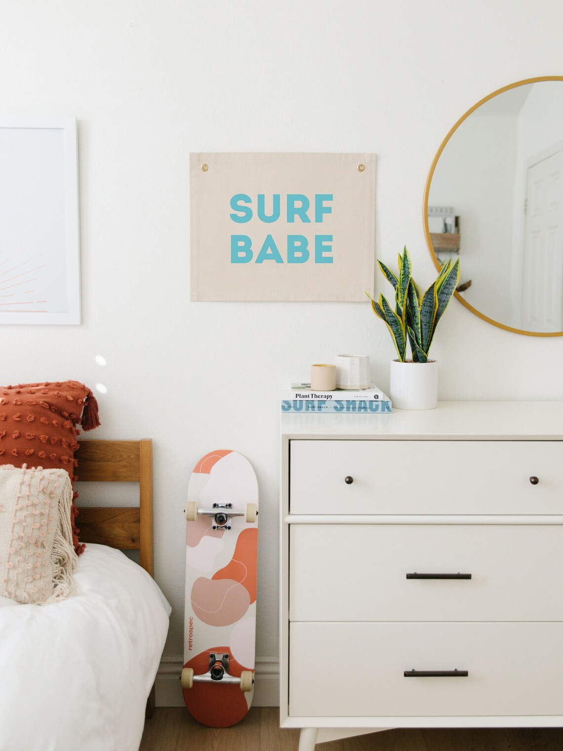 Surf Babe Boho Surf Art, Beach Nursery Decor - Image 3
