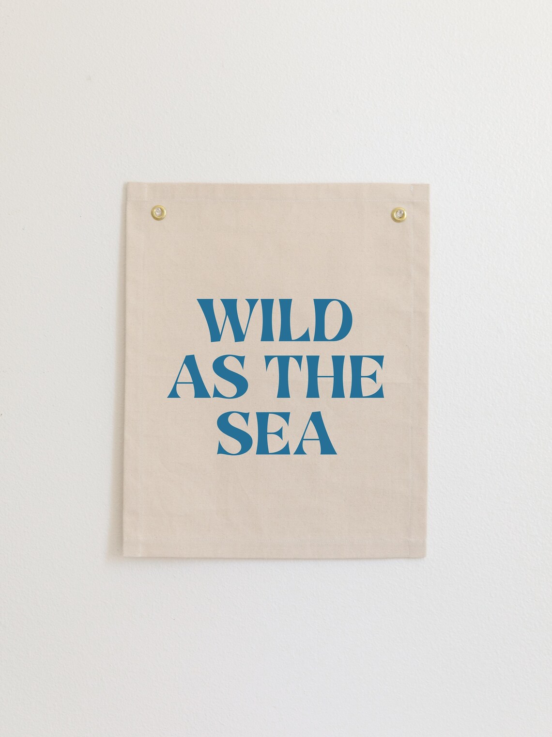 Wild As The Sea Banner, Ocean Nursery Wall Hanging