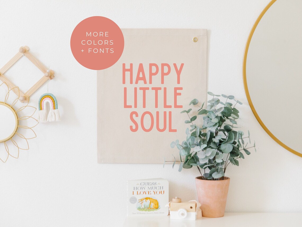 Happy Little Soul Boho Nursery Wall Art Print