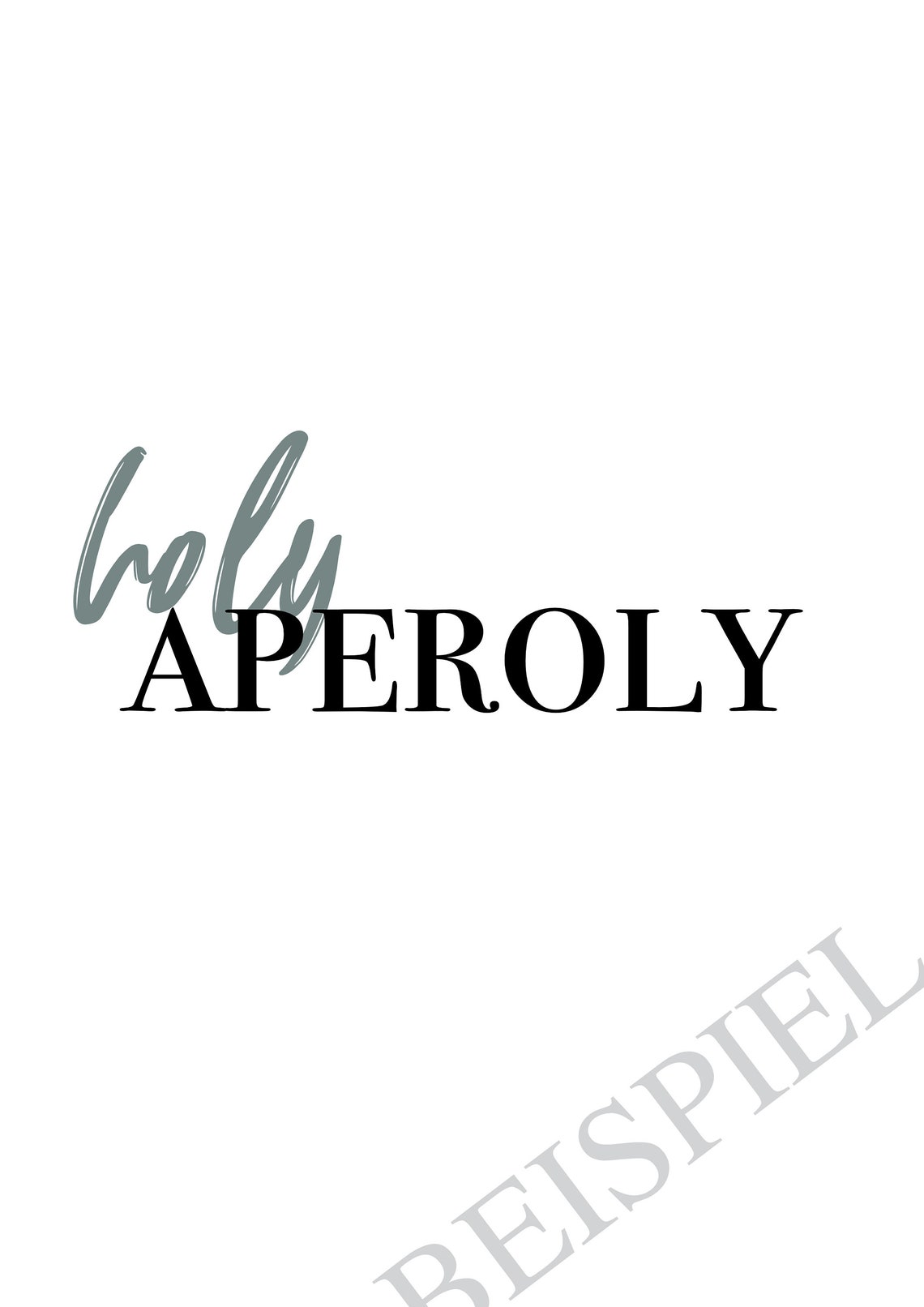 Holy Aperoly Fun Aperol Spritz Quote Minimalist Bar Typography Poster - Image 3