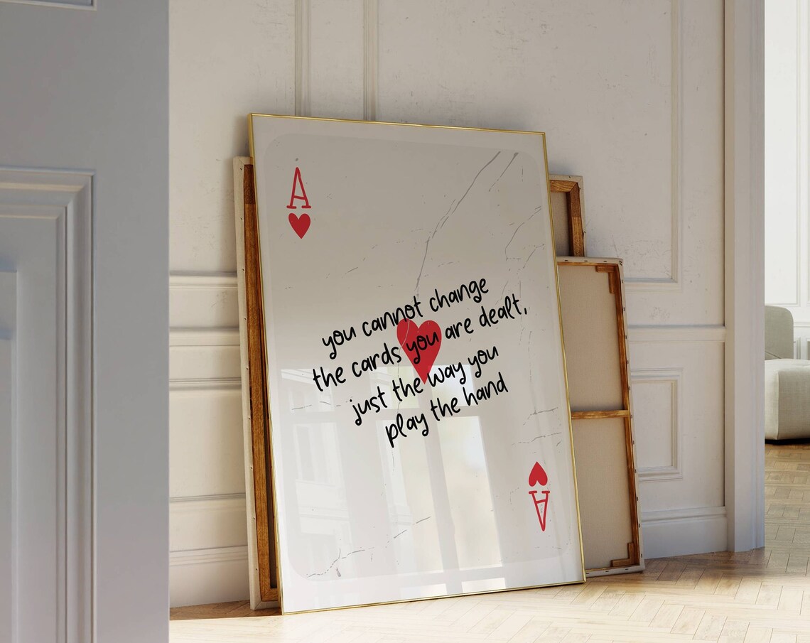 Ace Positive Saying Typography Art Print, Retro Decor