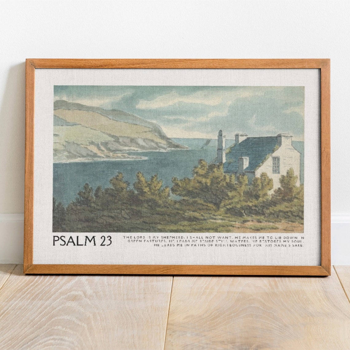 Coastal Impressionist Art For Office Wall Decor For Christian Home Wall Art Nature Lover Decor Bible Verse Gift For Husband