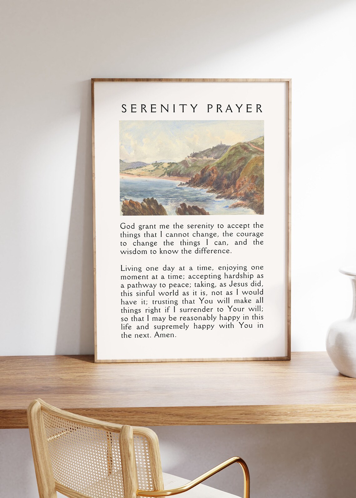 Christian Serenity Prayer Landscape Poster Print - Image 4