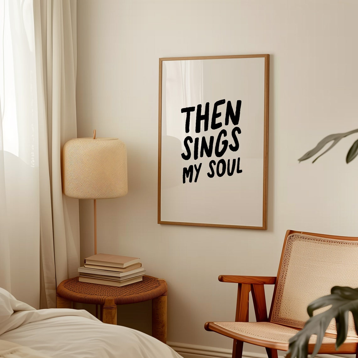 Then Sings My Soul Bold Black Brush Script Hymn Typography Poster - Image 4