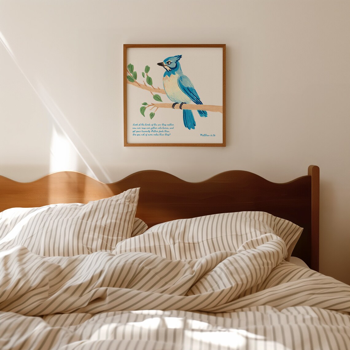 Matthew 6 Look At The Birds Christian Art Print - Image 3
