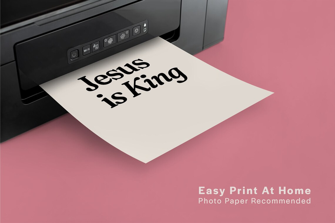 Jesus Is King Christian Art Print, Worship Decor - Image 3