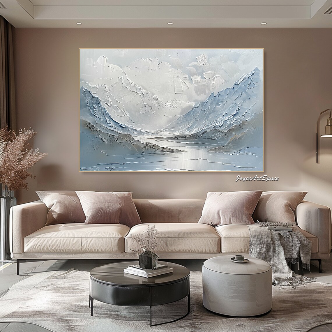 Mountain Landscape, Modern Textured Art Print - Image 3