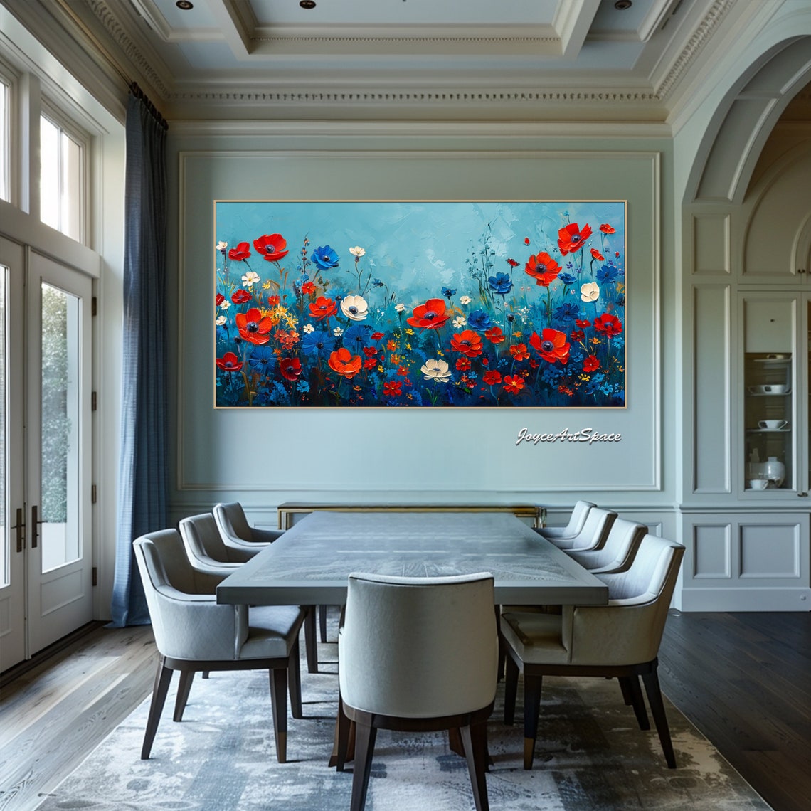 Floral Wall Art Original Flower Painting On Textured Wall Art Abstract Oil Painting Living Room Wall Art Colorful Acrylic Paintings - Image 5