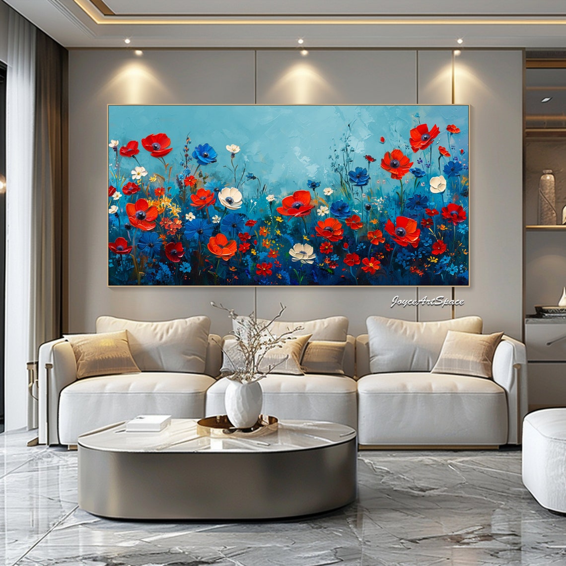 Floral Wall Art Original Flower Painting On Textured Wall Art Abstract Oil Painting Living Room Wall Art Colorful Acrylic Paintings - Image 2