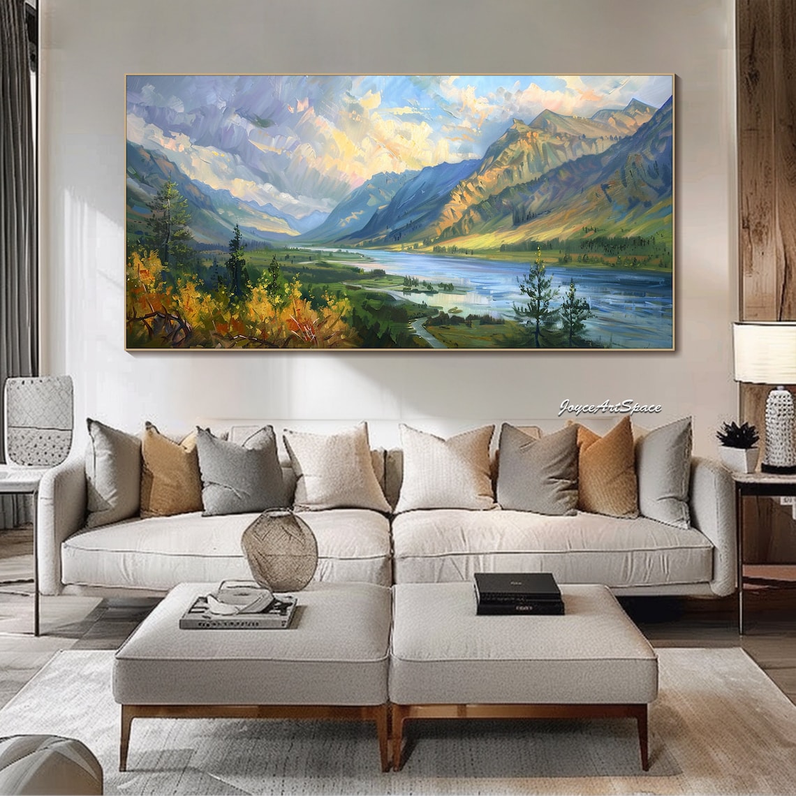 Landscape Oil Painting Living Room Wall Art - Image 4