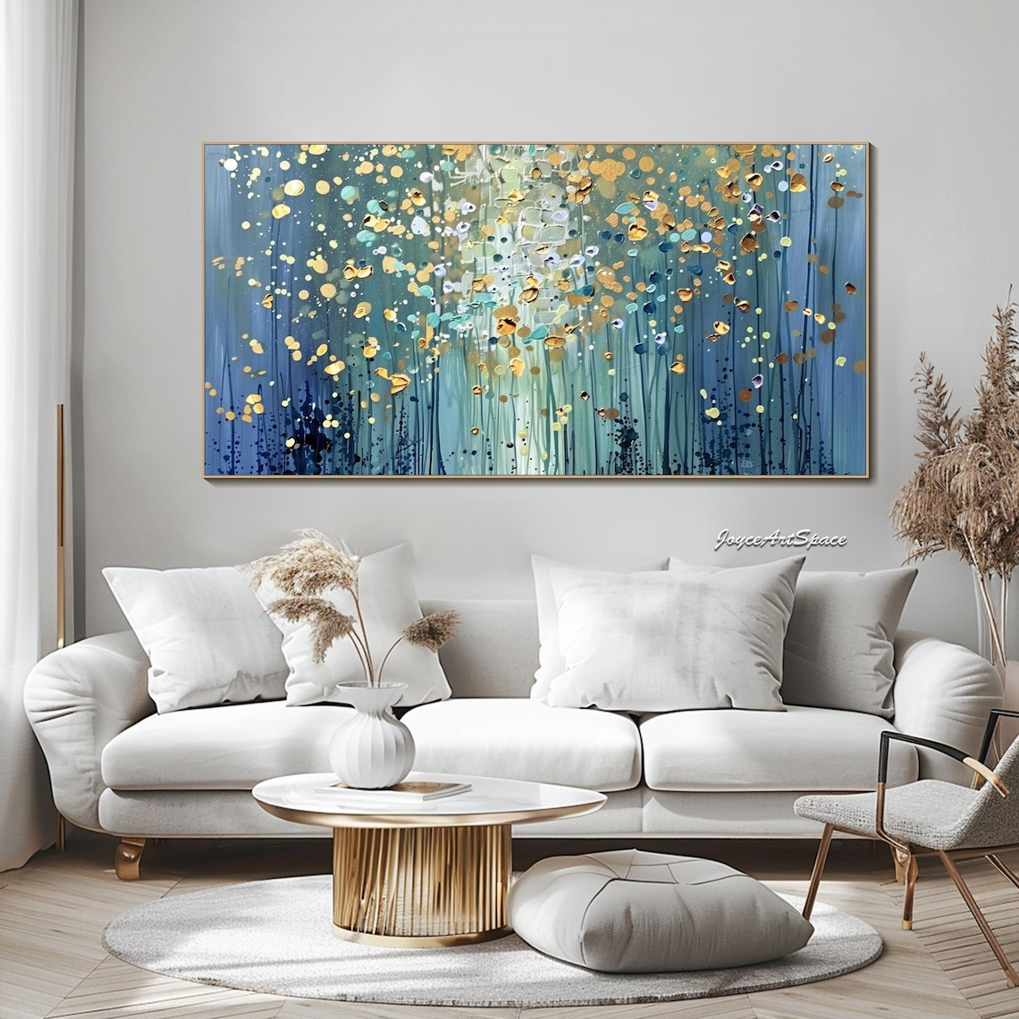 Abstract Forest Oil Painting, Modern Wall Art Print - Image 2