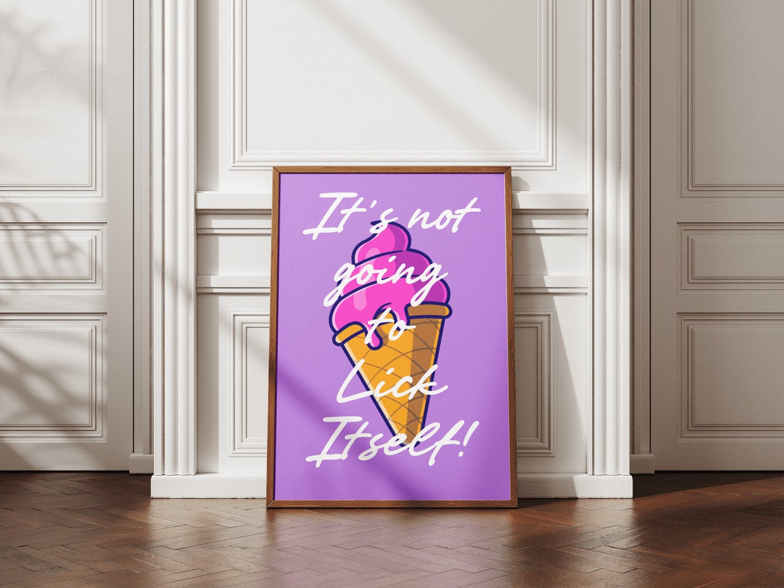 Kinda Hungry Kinda Houney Retro Banana Yellow Kitchen Fruit Print - Image 3