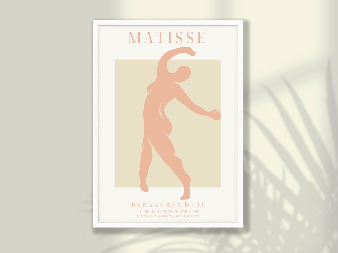 Matisse Peach Leaping Dancer Beige Block 1953 Gallery Poster
