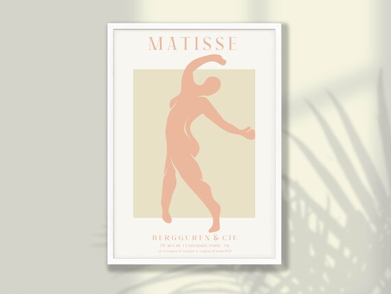 Matisse Peach Leaping Dancer Beige Block 1953 Gallery Poster
