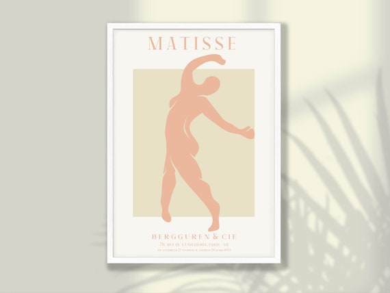 Pink Matisse Art Print Poster Woman Dance Wall Decor Exhibition Home Office