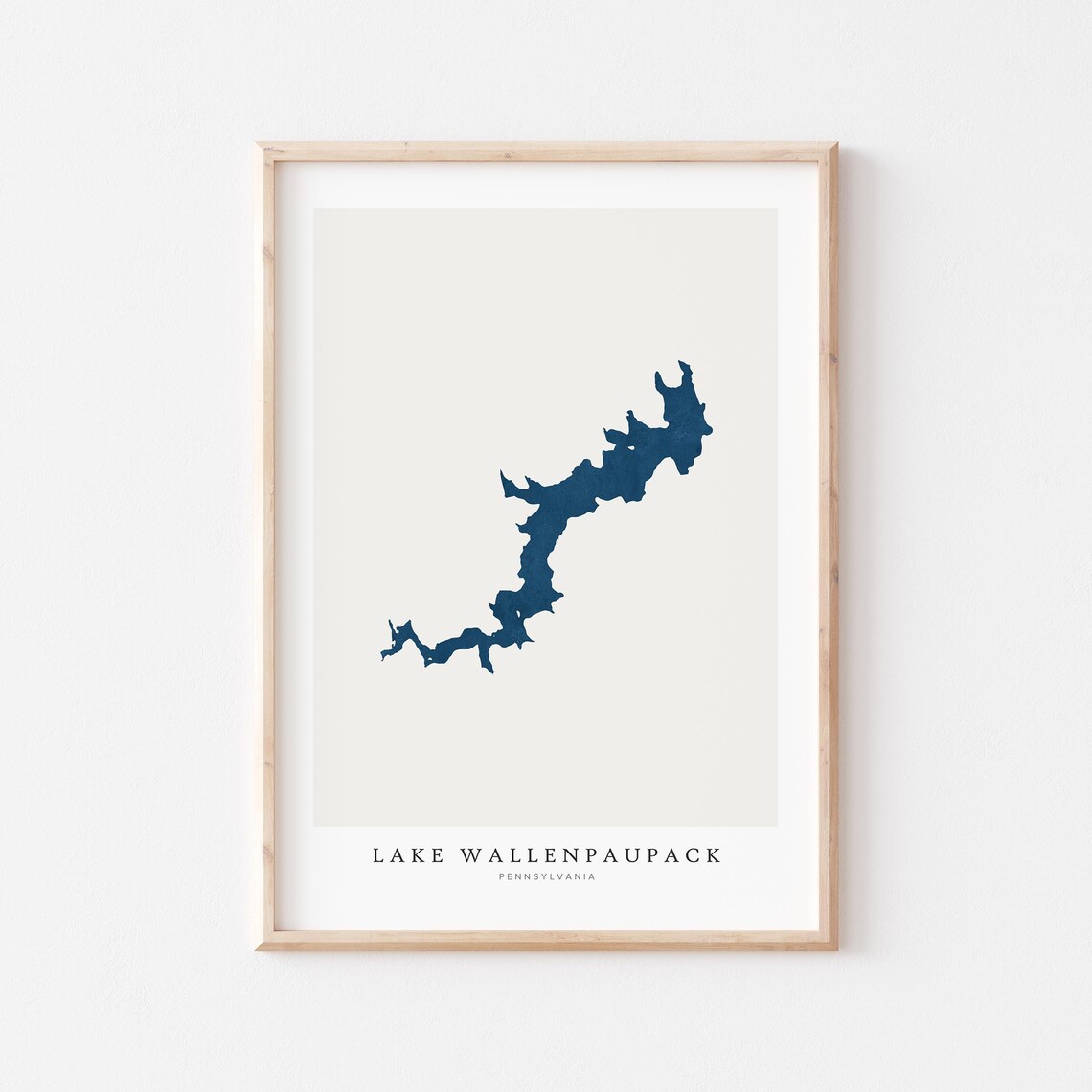 Lake Wallenpaupack Print Poster Art Wall Map Pennsylvania