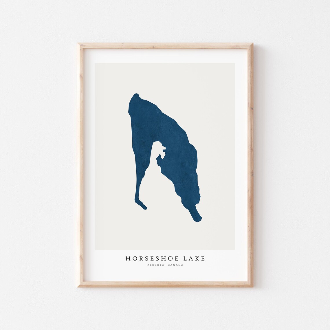 Horseshoe Lake Map Poster Print, Alberta Canada