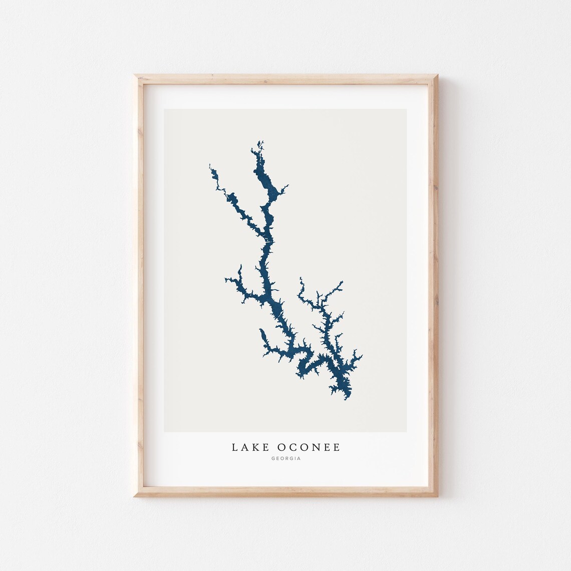 Lake Oconee Travel Poster, Georgia Wall Map