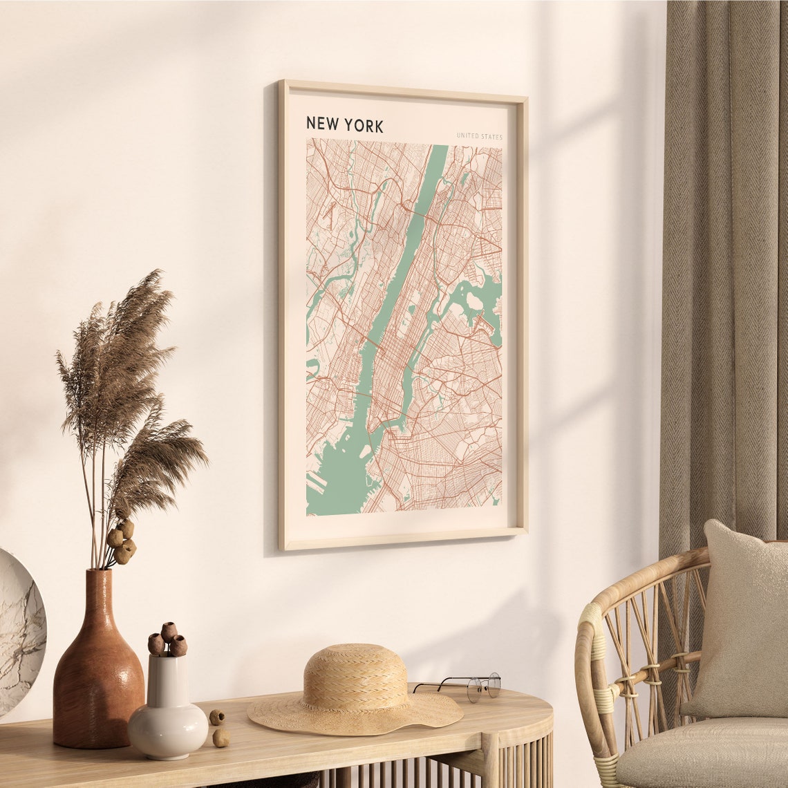 New York Map Poster New York Wall Art New York City Map New York Poster New York Print New York Travel New York Usa New York Map - Image 3