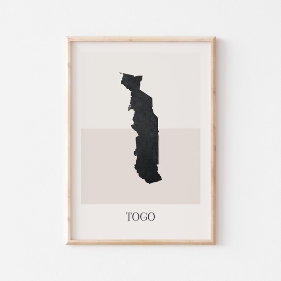 Togo Map Poster Print Minimalist Boho Wall Art Decor For Home Or Gift