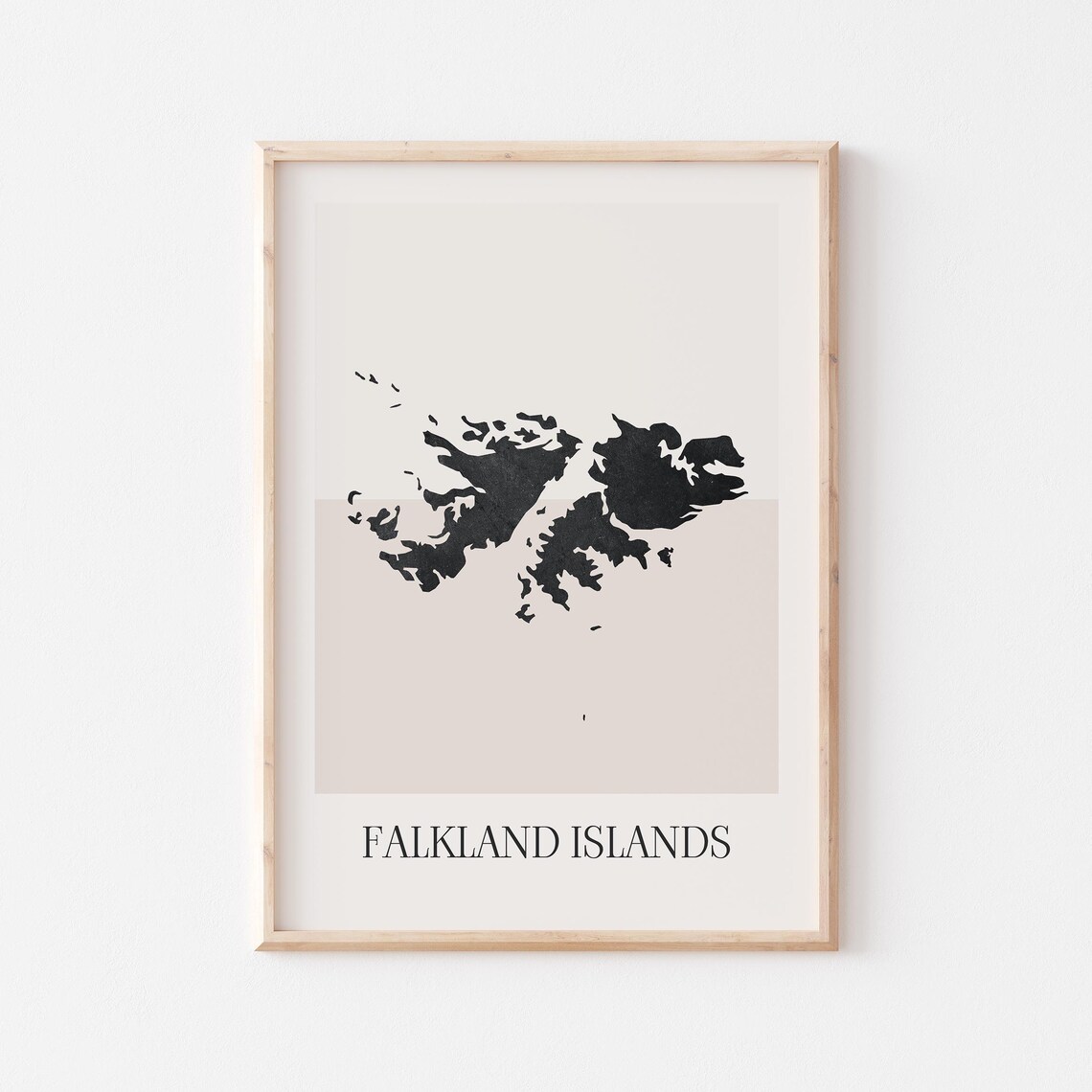 Falkland Islands Map Poster Print Minimalist Boho Wall Art Decor For Home Or Gift