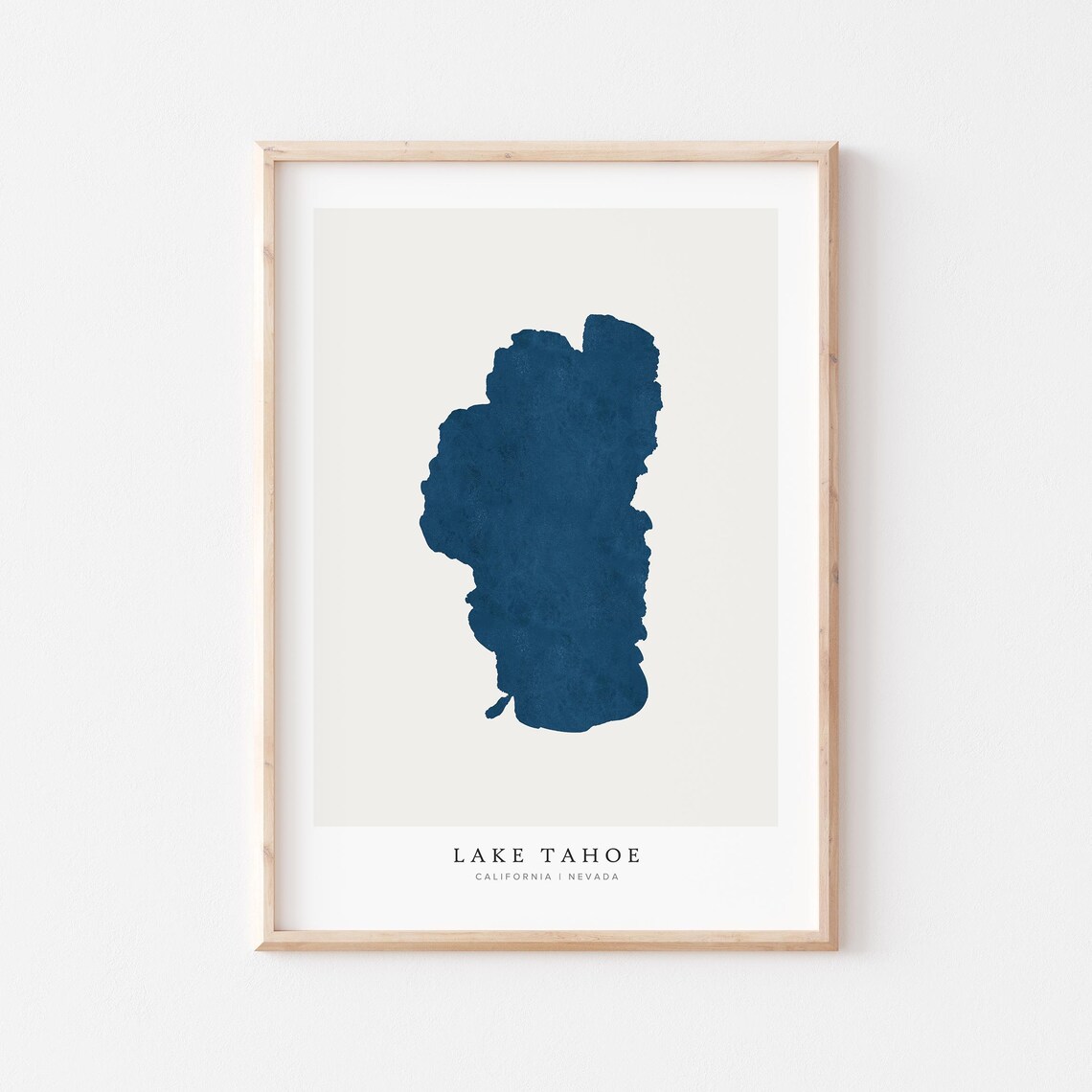 Lake Tahoe Modern Nevada Wall Map Art Print